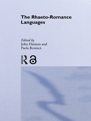 cover image of The Rhaeto-Romance Languages